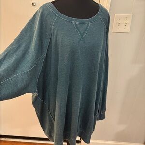 Torrid Teal Relaxed Sweatshirt